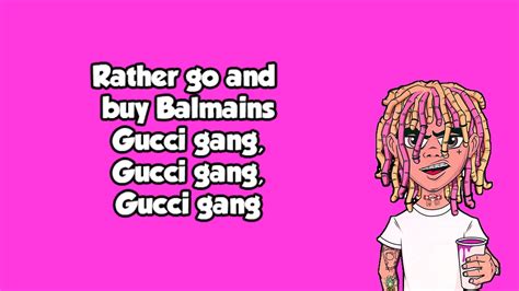 gucci gucci gucci gang lyrics|gucci gang lyrics meaning.